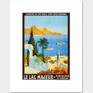 Le Lac Majeur France Vintage Poster 1913 Posters and Art